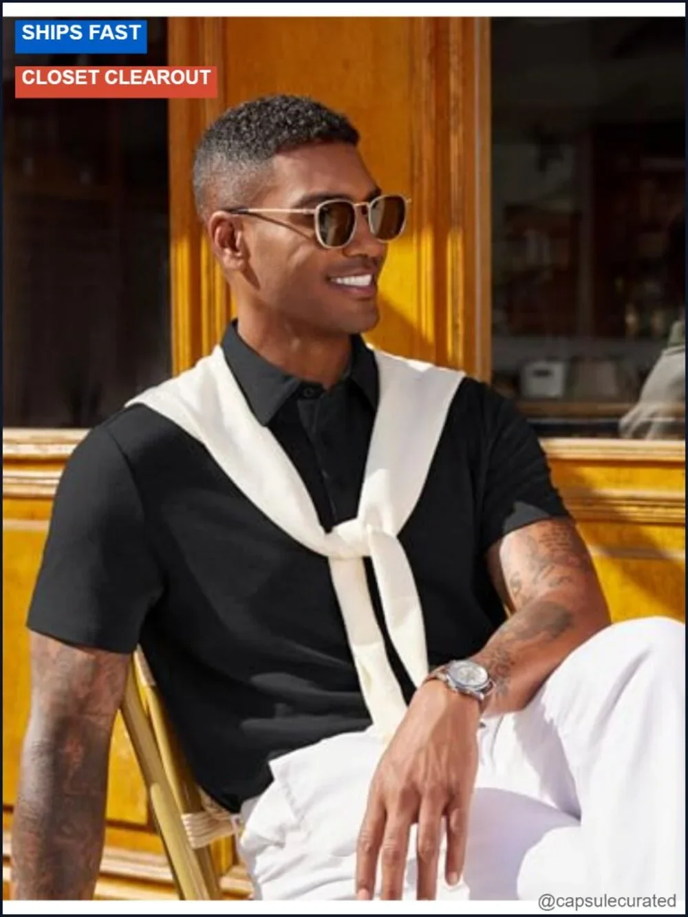 Men's Short Sleeve Polo Shirt Soft Fabric Casual Summer Golf Top